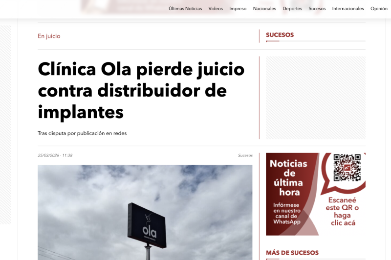 26 Marzo Extra Caso Implantes Ola