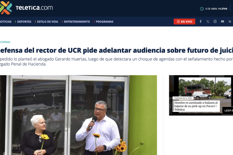 26 Marzo Teletica Rector UCR